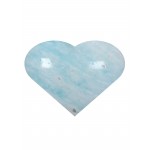Calcite Carribean Blue (Blue Aragonite) Puff Heart 60mm (82g)